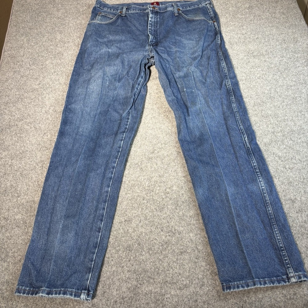 Wrangler Cowboy Cut Jeans Mens 40x34 31Mwz Relaxed Straight Leg Blue Denim Rodeo